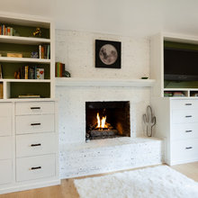 Bedroom Brick Fireplace