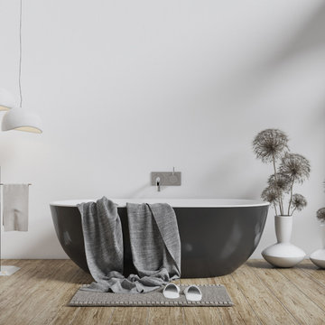 Zamora Freestanding Bathtub in Black