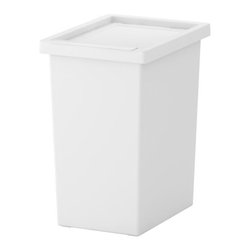 FILUR Poubelle avec couvercle, blanc - Wastebaskets