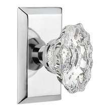 flowery clear chromdoor knob