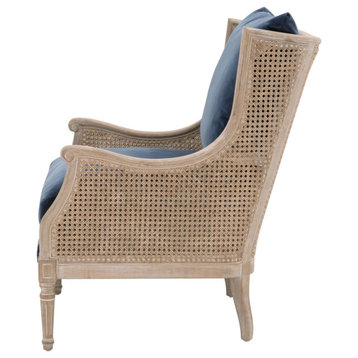 Essentials For Living Stitch & Hand Churchill Club Chair Denim Velvet