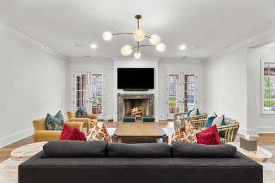 Living room - modern living room idea in Atlanta