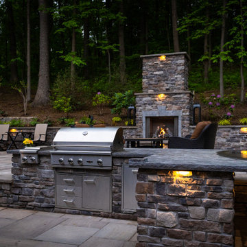 Outdoor Kitchen, Fireplace, Patio and Spa