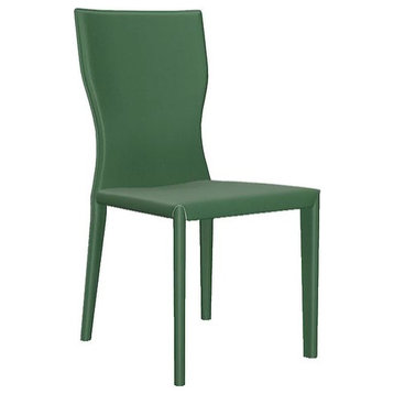 Merced Mermaid Top Grain Leather Chair, Norden Leather, Green