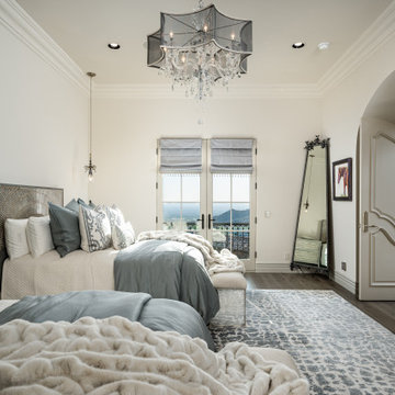 Guest Bedroom with Double Beds and Mountain Views