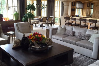 Eclectic living room photo in Denver