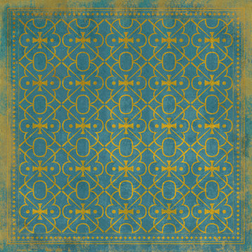 Pattern 05 Drookit 48x48 Vintage Vinyl Floorcloth