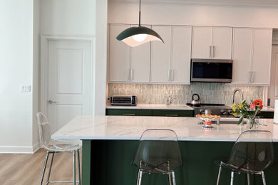 Example of a transitional kitchen design in Atlanta