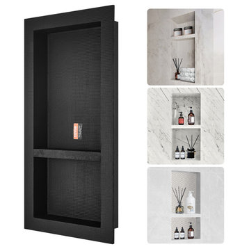 VEVOR Shower Niche 16x32x4" Double Shelf Wall-inserted for Shower Bathroom