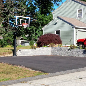 Tim B's Pro Dunk Gold Basketball System on a 30x30 in Auburn, MA