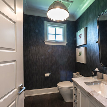 Gray and Blue Transitional Home