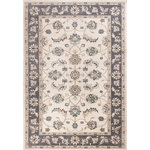 KAS Rugs & Home - Avalon 5612 Ivory and Gray Mahal Rug, 9'x12' - Avalon 5612 Ivory/Grey  Mahal 9' x 12'. Machine-Made of 100% Polypropylene with No Backing. Made in Turkey. Vacuum regularly & spot clean stains. Professional cleaning recommended periodically.