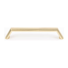 Alno A427-4-PB 4 inch cc Nicole Cabinet Pull in Polished Brass
