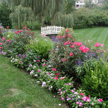 Garden Bridges, Pergola, and Flowers