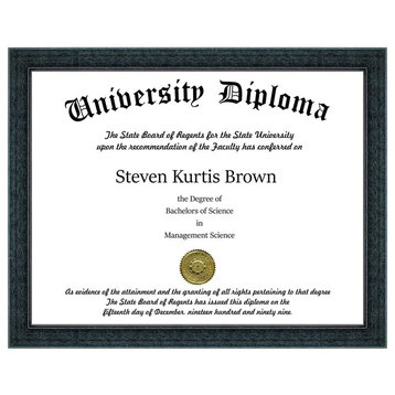 Single Diploma / Document Frame, Classic Black, 11"x14", UV