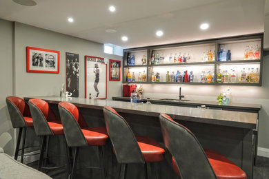 Inspiration for a home bar remodel in Toronto