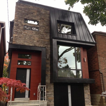 Metal snap-lock roof and Italian Redwood
