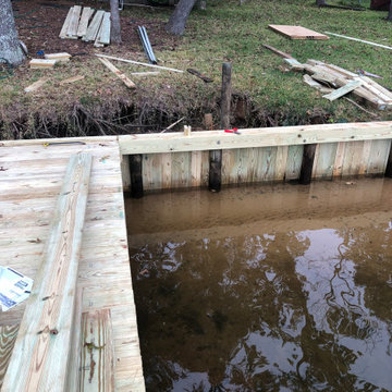 Lakeside Dock, Deck, Retaining walls