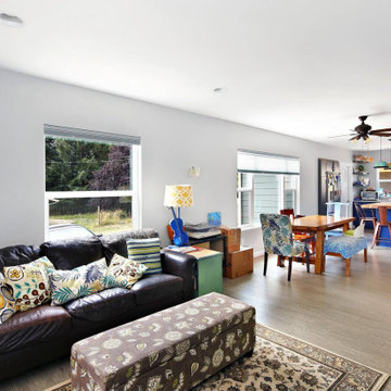 Open Concept Living Room Dining Kitchen
