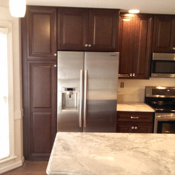 Kitchen Cabinet Replacement from Oak to Walnut stained Maple