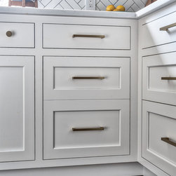 Montvale, NJ - Transitional - White U Shaped Kitchen Cabinets - Kitchen Cabinetry