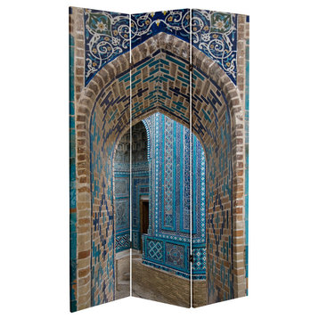 6' Tall Double Sided Heavenly Archways Canvas Room Divider