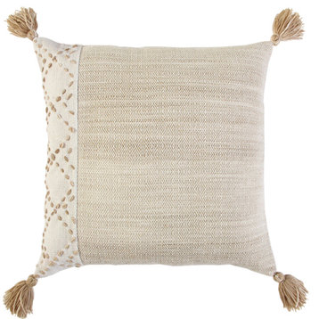 Side Detail Pillow - Ivory, Blush