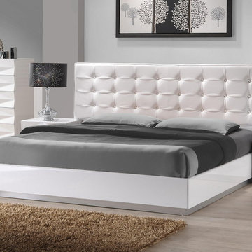 Verona Unique 3D Surfaces Bed in White