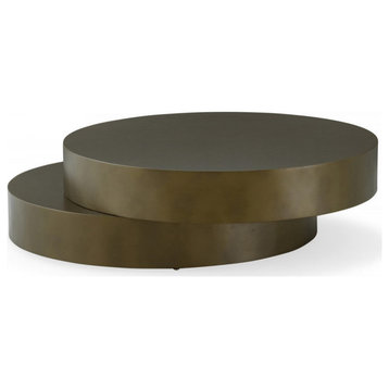 Vassilios Glam Brushed Bronze Metallic Coffee Table