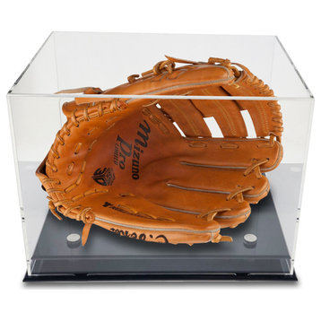 OnDisplay Deluxe UV-Protected Baseball Glove Display Case - Black Base - Luxe H