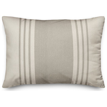 Neutral Linen Stripe 14x20 Spun Poly Pillow
