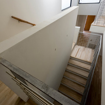 Los-Angeles unfinished oak floors bleaching & staining gray
