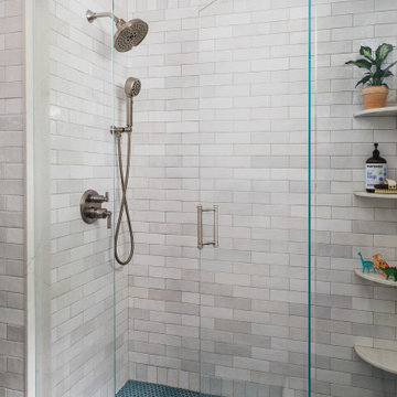 Project Shades of Blue Bathroom Remodel in Melrose MA