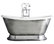 'Christoforo'  Acrylic French Bateau Tub Package With Aged Chrome Exterior, 73"