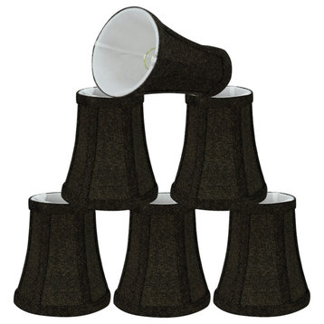 Aspen Creative 30248-6 Bell Clip-On Lamp Shade Two-Tone Black 2-1/2"x 4" x 5"