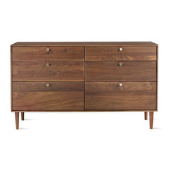 American Modern 6-Drawer Dresser in Walnut - Dressers