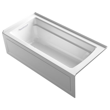 Kohler K-1948-LA Archer 66" ExoCrylic Three-Wall Alcove Soaking - White