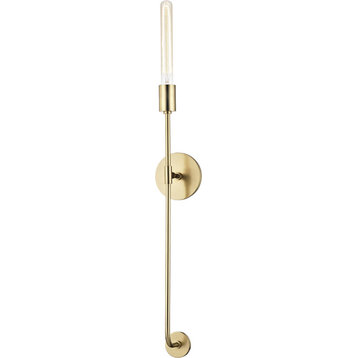 Hudson Valley Dylan 1-Light Wall Sconce, Aged Brass