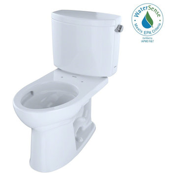 Toto Drake II Elongated Toilet, CeFiONtect, Right-Hand Trip Lever, Cotton White