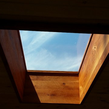 Natural wood sunroom