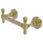 Allied Brass - Retro Wave 2 Post Toilet Tissue Holder, Satin Brass - This attractive double post toilet tissue holder from the Retro Wave Collection fits with any bathroom decor ranging from modern to traditional, and all styles in between. The posts are made from high quality brass and finished in a decorative designer finish. This beautiful toilet tissue holder is extremely attractive, very rugged, and highly functional. The holder comes with the toilet tissue bar and two matching posts, plus the hardware necessary to install the tissue holder in the bathroom.