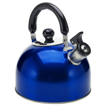 YBM Home Stainless Steel Stovetop Whistling Tea Kettle 3L, Induction compatible, Blue