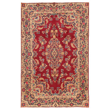 Antique AZ Collection Hand-Knotted Lamb's Wool Area Rug, 6'8"x10'4"