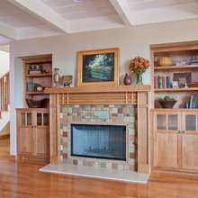 mission style fireplace