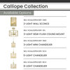 Calliope 3-Light Mini Chandelier, Cream Metal Finish, Wood Beading, Hardwire