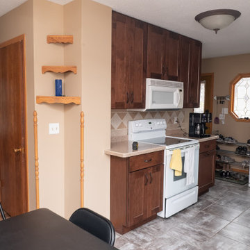 Kitchen Island Meets Staircase