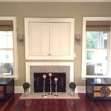 Updated fireplace/ Before and After