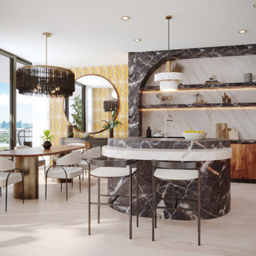 South Beach Penthouse Kitchen & Dining