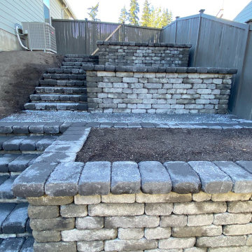 Side Yard Terraced Planting Area