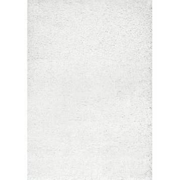 nuLOOM Marleen Contemporary Shag Area Rug, White 2'x3'